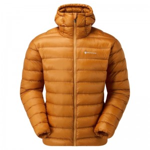 Montane Alpine 850 Lite Hooded Dunjackor Herr Orange | WTO1719WL