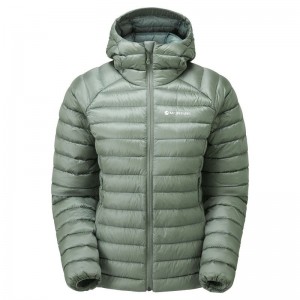 Montane Anti-Freeze Hooded Dunjackor Dam Grå Gröna | VLH164DC