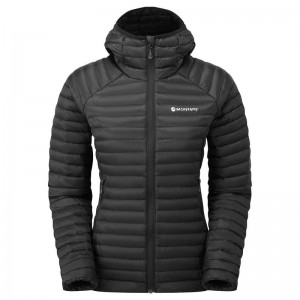 Montane Anti-Freeze Lite Hooded Dunjackor Dam Svarta | IMG8890FV