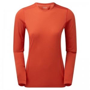 Montane Dart Lite Long Sleeve T-shirt Dam Orange Röda | NRQ778SW