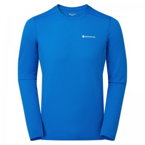 Montane Dart Lite Long Sleeve T-shirt Herr Blå | XES6524CA