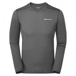 Montane Dart Lite Long Sleeve T-shirt Herr Mörkgrå | AZO3014RE