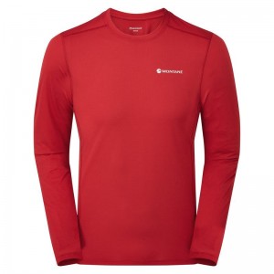 Montane Dart Lite Long Sleeve T-shirt Herr Mörkröda | ZWX7086RG