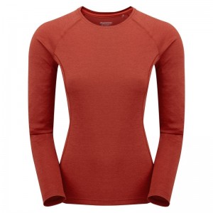 Montane Dart Long Sleeve T-shirt Dam Orange Röda | JXR2293OF