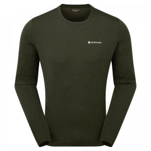 Montane Dart Long Sleeve T-shirt Herr Mörkgröna | PLH7347UO