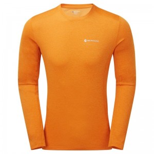 Montane Dart Long Sleeve T-shirt Herr Orange | PQP1579BG