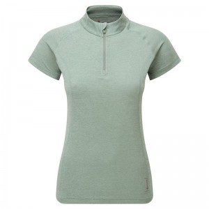 Montane Dart Zip T-shirt Dam Grå Gröna | RCO5938MI