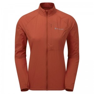 Montane Featherlite Windproof Jacka Dam Orange Röda | HCO133WJ