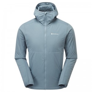 Montane Fireball Lite Hooded Isolerade Jackor Herr Grå Blå | XJQ845NG