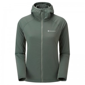 Montane Fireball Lite Hooded Isolerade Jackor Dam Grå Gröna | QKQ481XS