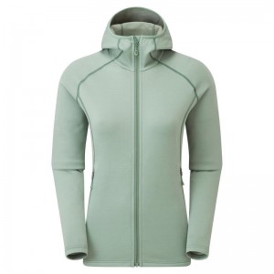 Montane Fury Hooded Fleecejackor Dam Grå Gröna | ZVO8516OT