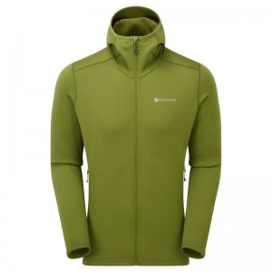 Montane Fury Hooded Fleecejackor Herr Gröna | ISI6772FM