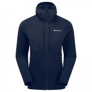 Montane Fury XT Hooded Fleecejackor Herr Mörkblå | HFE5362IE