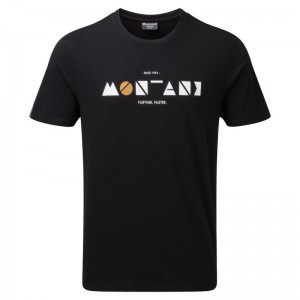 Montane Geometry T-shirt Herr Svarta | TTX1845YB