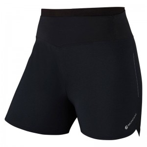 Montane Katla 4" Shorts Dam Svarta | YCH6951UD