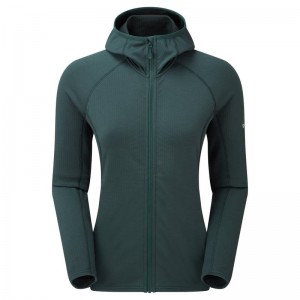 Montane Protium Hooded Fleecejackor Dam Olivgröna Gröna | VOM2271ZT