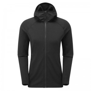 Montane Protium Hooded Fleecejackor Dam Svarta | TUY647GZ