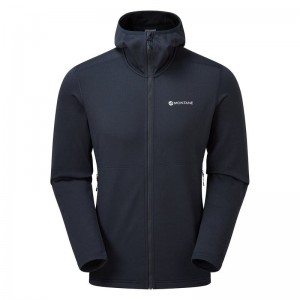 Montane Protium Hooded Fleecejackor Herr Mörkblå | DSO2096EX