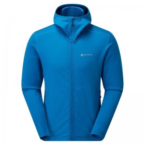 Montane Protium Hooded Fleecejackor Herr Blå | UGV8875XE