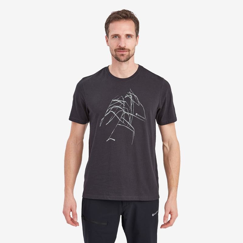 Montane Abstract Mountain T-shirt Herr Grå | JLQ883HT