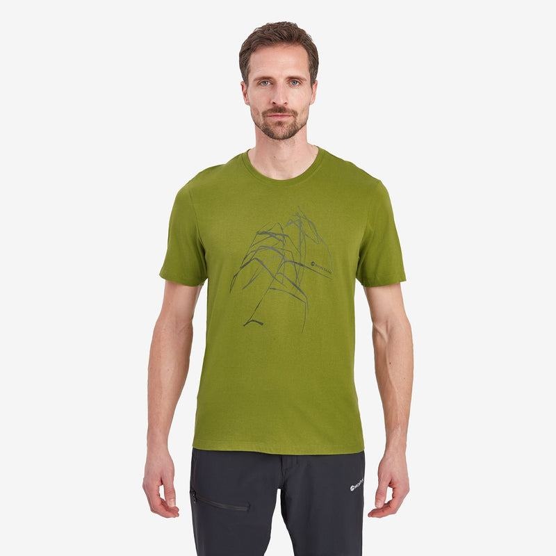 Montane Abstract Mountain T-shirt Herr Gröna | RRR341HT