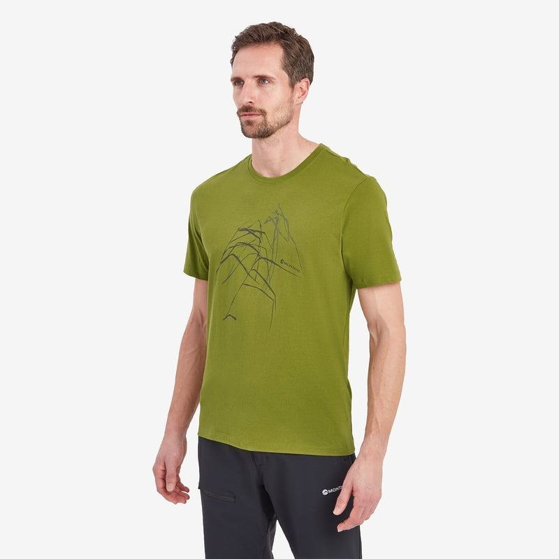 Montane Abstract Mountain T-shirt Herr Gröna | RRR341HT