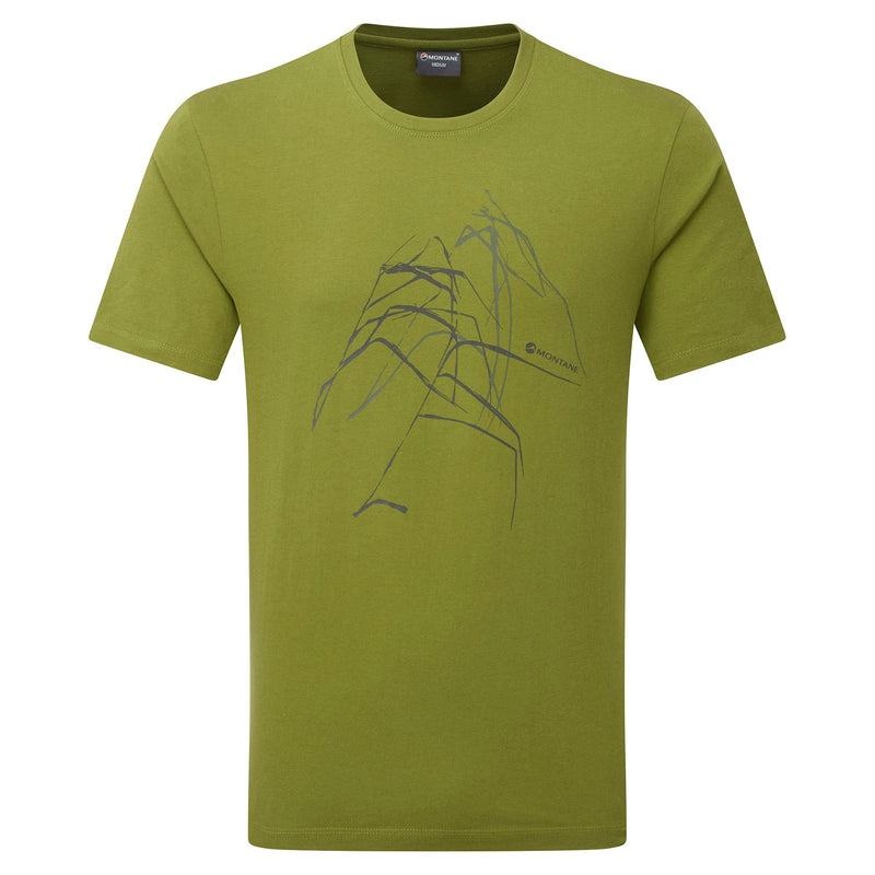 Montane Abstract Mountain T-shirt Herr Gröna | RRR341HT