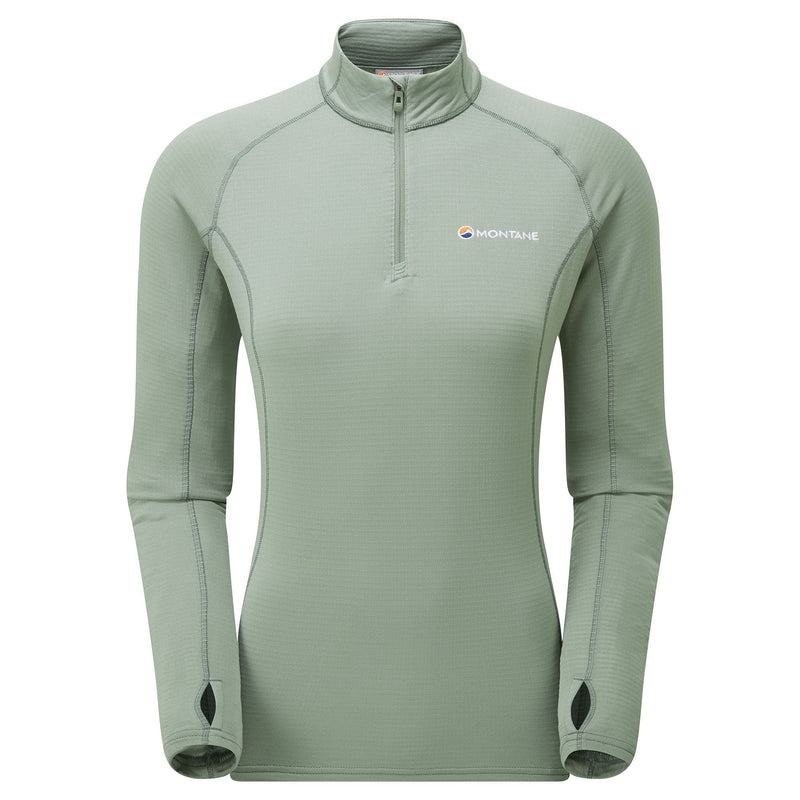 Montane Allez Micro Pull-On Fleecejackor Dam Grå Gröna | ZJR3283GX