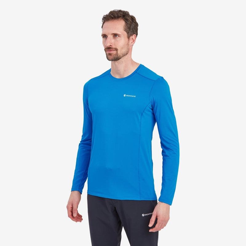 Montane Dart Lite Long Sleeve T-shirt Herr Blå | XES6524CA