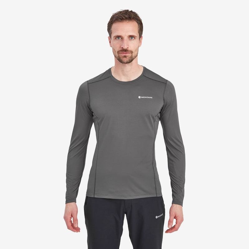 Montane Dart Lite Long Sleeve T-shirt Herr Mörkgrå | AZO3014RE