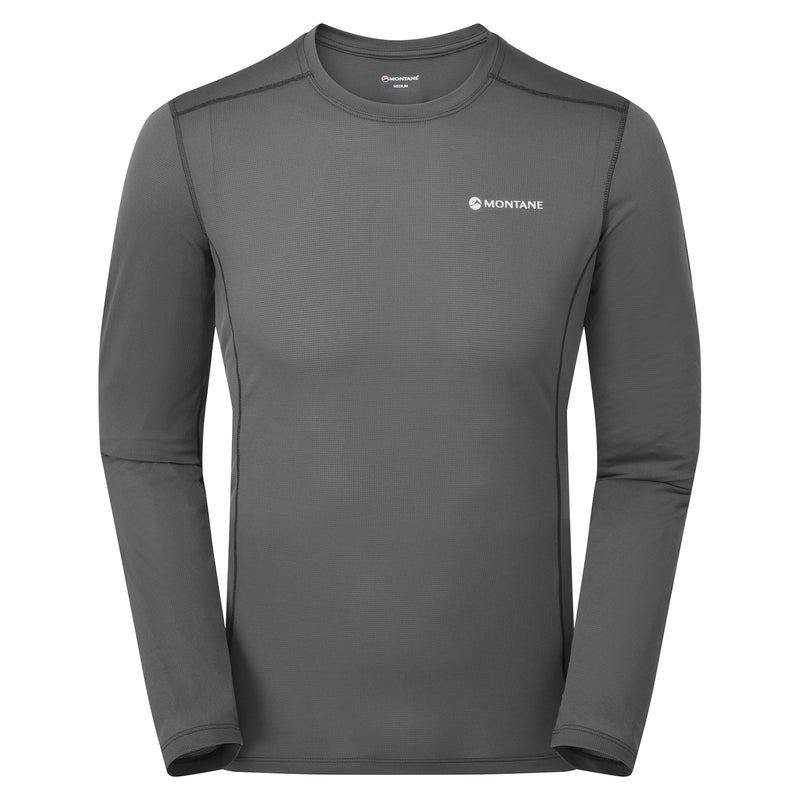 Montane Dart Lite Long Sleeve T-shirt Herr Mörkgrå | AZO3014RE