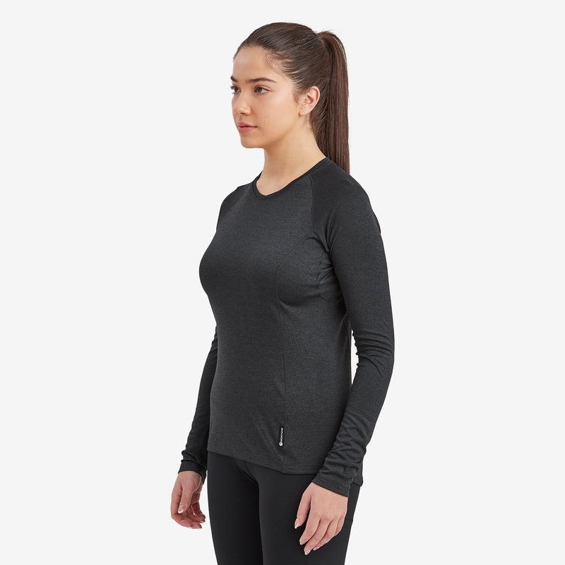 Montane Dart Long Sleeve T-shirt Dam Svarta | WUT3951TN