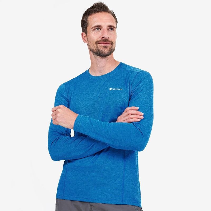 Montane Dart Long Sleeve T-shirt Herr Blå | NAI8528YO