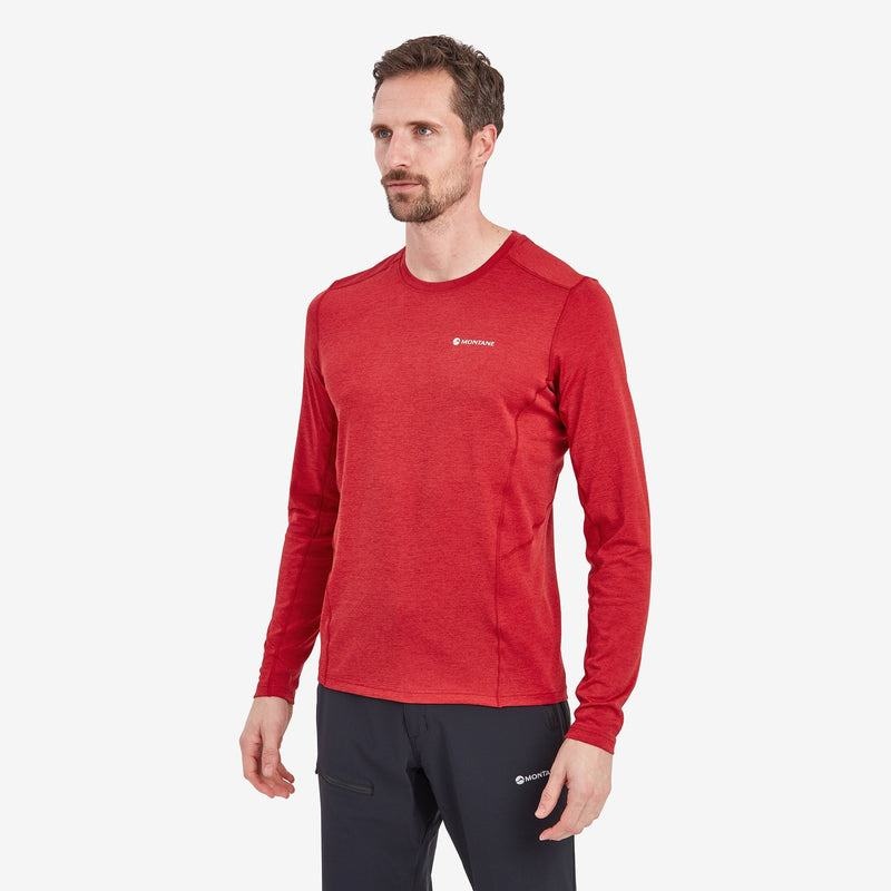 Montane Dart Long Sleeve T-shirt Herr Mörkröda | GLI4433DA