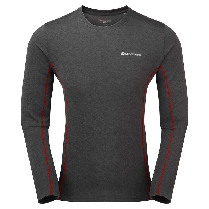 Montane Dart Long Sleeve T-shirt Herr Mörkgrå | UHQ6524ZF