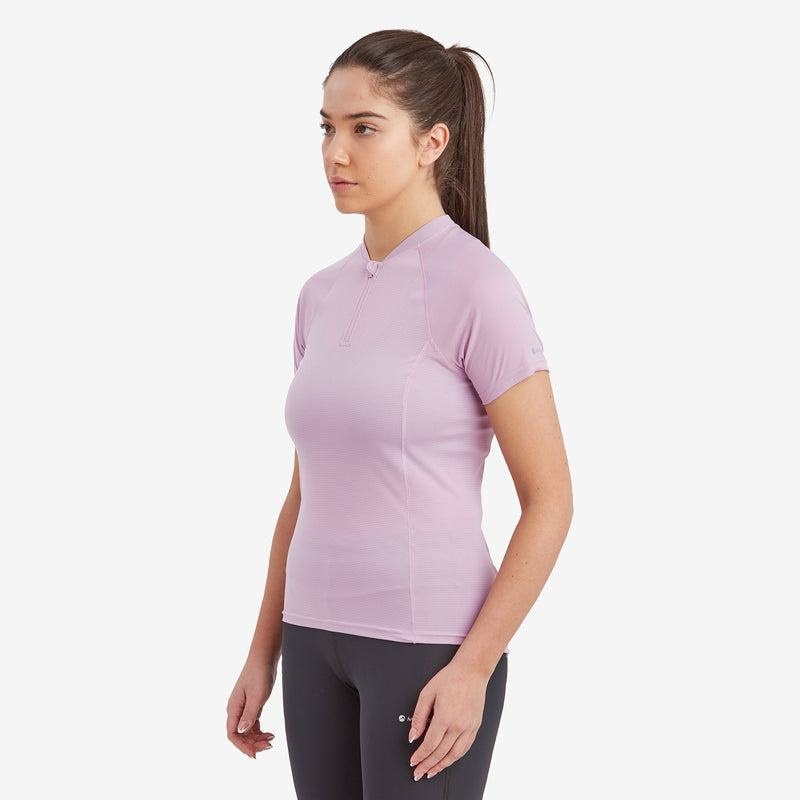 Montane Dart Nano Zip T-shirt Dam Grå Lila | GGN4859BB