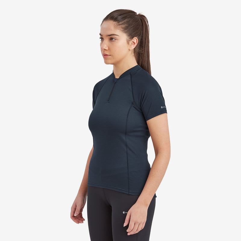 Montane Dart Nano Zip T-shirt Dam Mörkblå | NCH5391YK