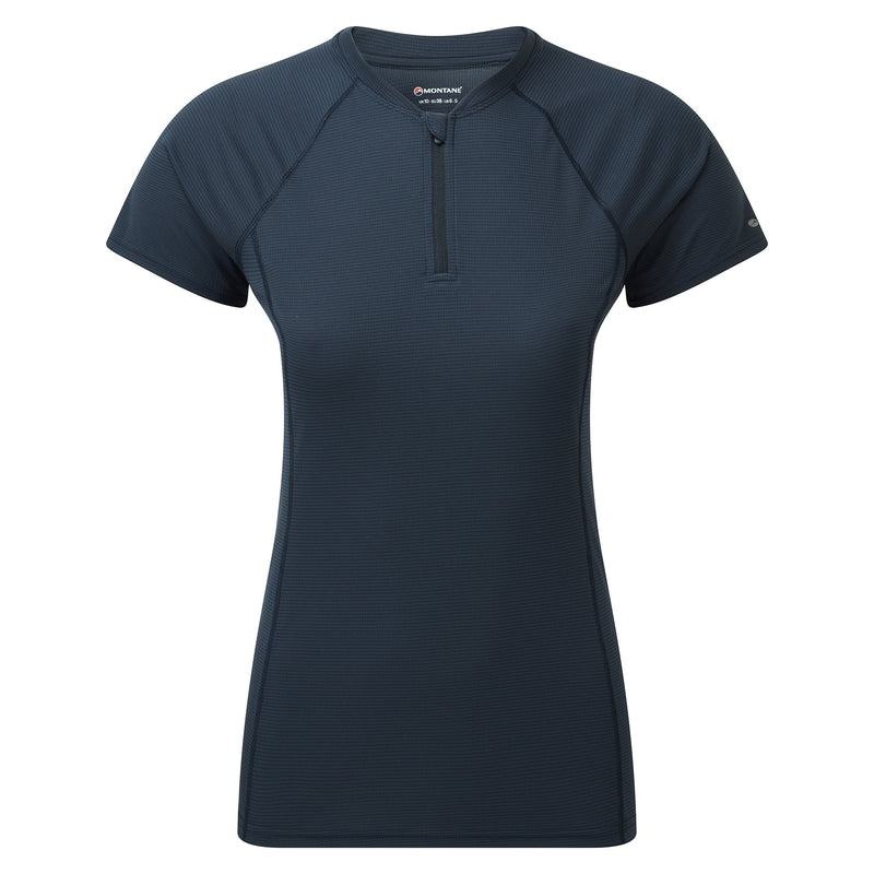 Montane Dart Nano Zip T-shirt Dam Mörkblå | NCH5391YK