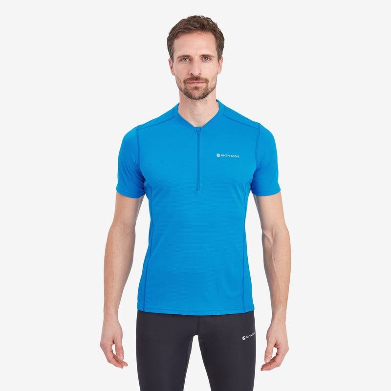 Montane Dart Nano Zip T-shirt Herr Blå | QXK5673SZ