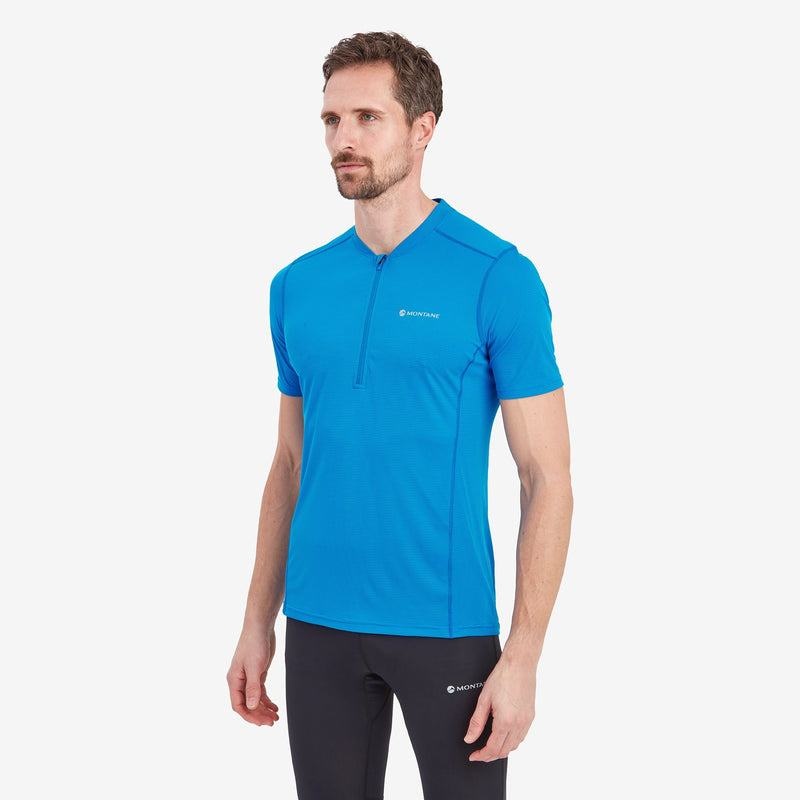 Montane Dart Nano Zip T-shirt Herr Blå | QXK5673SZ