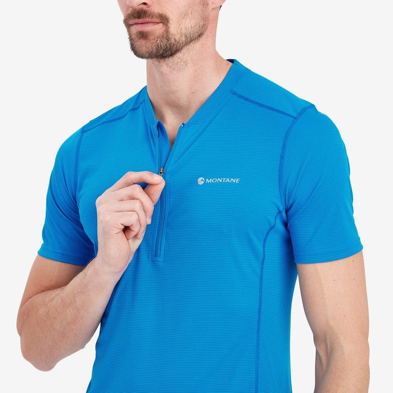 Montane Dart Nano Zip T-shirt Herr Blå | QXK5673SZ