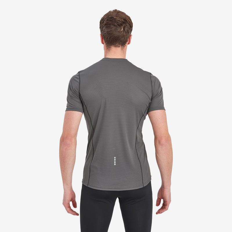 Montane Dart Nano Zip T-shirt Herr Mörkgrå | RJQ89100UU