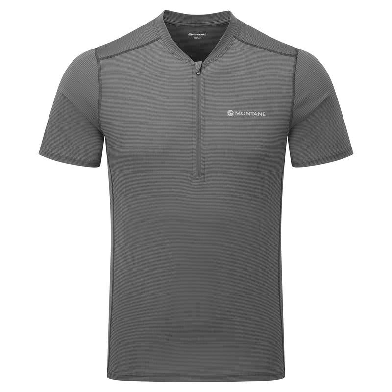 Montane Dart Nano Zip T-shirt Herr Mörkgrå | RJQ89100UU