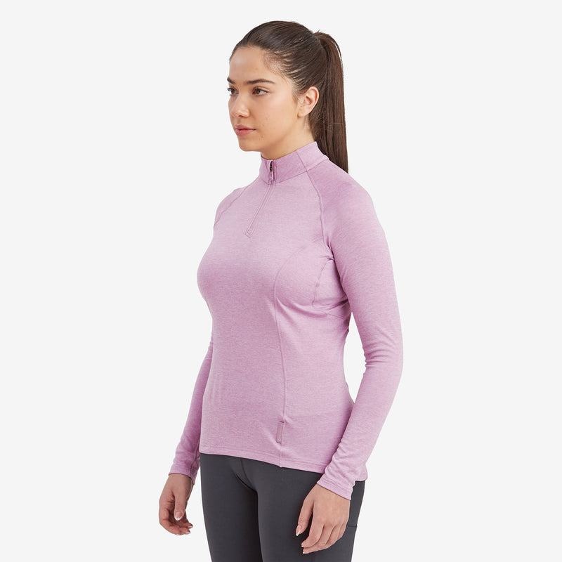 Montane Dart Zip Neck T-shirt Dam Grå Lila | HAA4521JY