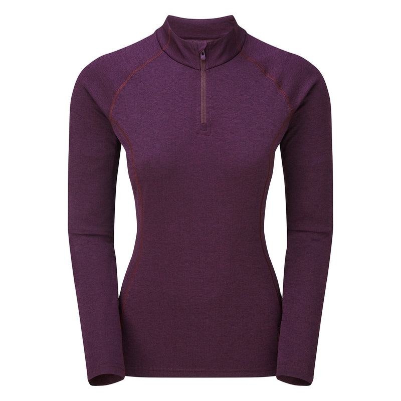 Montane Dart Zip Neck T-shirt Dam Lila | HRA7956SF