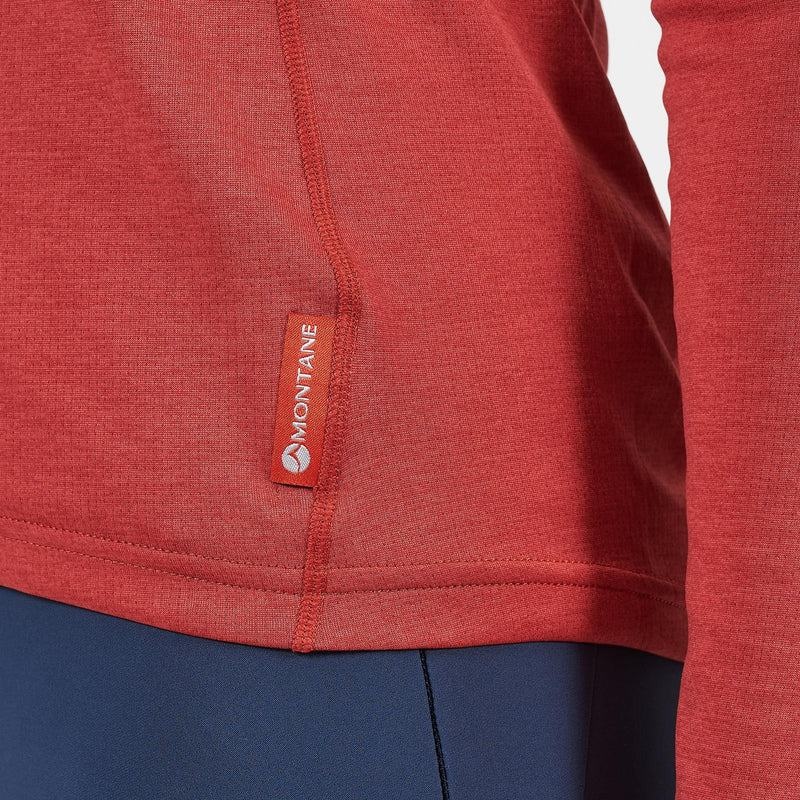 Montane Dart Zip Neck T-shirt Dam Orange Röda | XIK7490VA