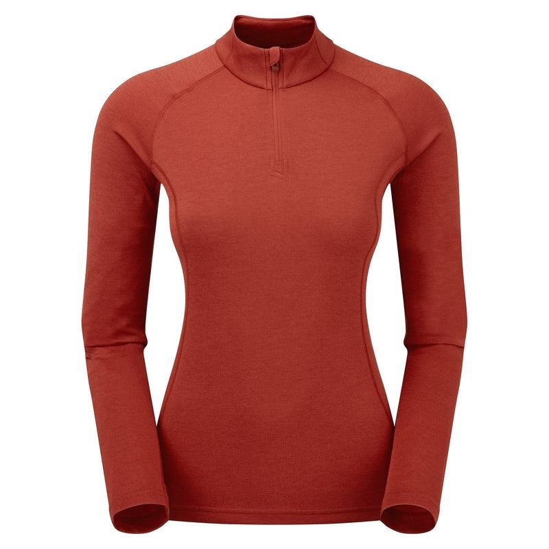 Montane Dart Zip Neck T-shirt Dam Orange Röda | XIK7490VA