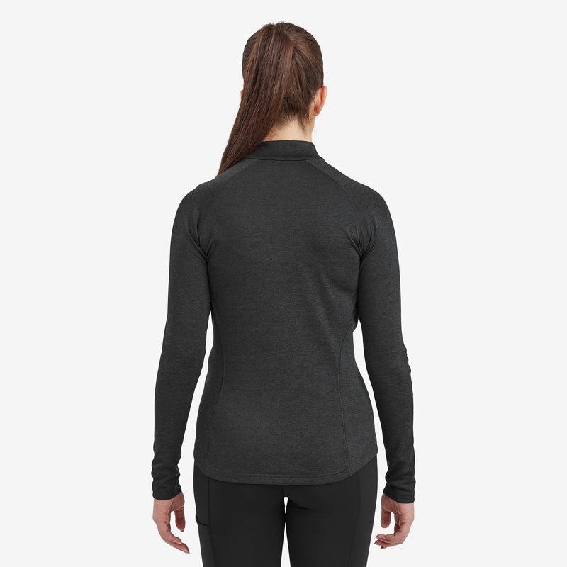 Montane Dart Zip Neck T-shirt Dam Svarta | ZYQ8764IE