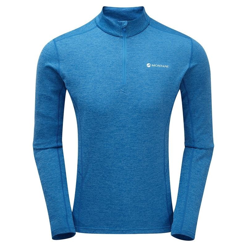 Montane Dart Zip Neck T-shirt Herr Blå | JSD2038KW