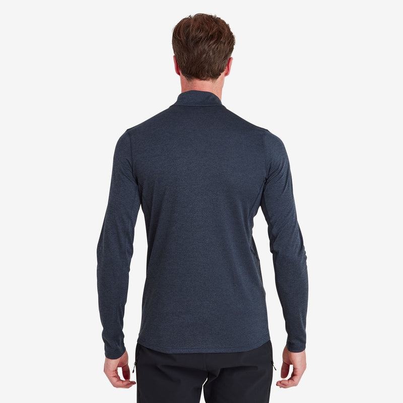 Montane Dart Zip Neck T-shirt Herr Mörkblå | TCM8069PG